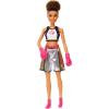 imageBarbie Boxer Brunette Doll with Boxing Outfit Featuring Short Top Graphic Metallic Boxing Shorts and Pink Boxing Gloves for Ages 3 and UpMulti