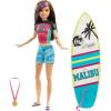 imageBarbie Dreamhouse Adventures Skipper Surf Doll Approx 11inch in Surfing Fashion with Accessories