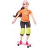 imageBarbie Olympic Games Tokyo 2020 Skateboarder Doll with Uniform Tokyo 2020 Jacket Medal Skateboard Wrist and Kneepads for Ages 3 and Up