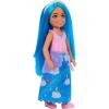 imageBarbie Dreamtopia Chelsea Mermaid Small Doll with Midnight Blue Hair ampamp Ombre Tail Tiara Accessory Doll Bends at WaistBlue Hair Royal