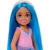 imageBarbie Dreamtopia Chelsea Mermaid Small Doll with Midnight Blue Hair ampamp Ombre Tail Tiara Accessory Doll Bends at WaistBlue Hair Royal