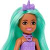 imageBarbie Dreamtopia Chelsea Mermaid Small Doll with Midnight Blue Hair ampamp Ombre Tail Tiara Accessory Doll Bends at WaistGreen Hair Unicorn