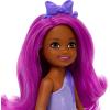 imageBarbie Dreamtopia Chelsea Mermaid Small Doll with Midnight Blue Hair ampamp Ombre Tail Tiara Accessory Doll Bends at WaistPink Hair Royal