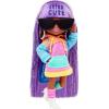 imageBarbie Extra Minis Doll ampamp Accessories with Purple ampamp Silver Hair Wearing ColorBlock Hoodie Dress ampamp Boots 55inch