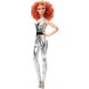 imageBarbie Looks Doll Collectible and Posable with Curly Red Hair Original Body Type and Metallic Jumpsuit