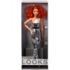 imageBarbie Looks Doll Collectible and Posable with Curly Red Hair Original Body Type and Metallic Jumpsuit