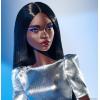 imageBarbie Looks Doll Collectible and Posable with Sleek Black Hair Tall Body Type and Metallic Top with Vinyl Skirt