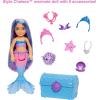 imageBarbie Mermaid Power Chelsea Small Doll with Blue ampamp Purple Hair 2 Ocean Pets ampamp Treasure Chest Accessory