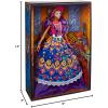 imageBarbie Signature Doll 2022 Dia De Muertos Collectible Traditional Ruffled Dress with Flower Crown ampamp Calavera Face Paint