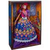 imageBarbie Signature Doll 2022 Dia De Muertos Collectible Traditional Ruffled Dress with Flower Crown ampamp Calavera Face Paint