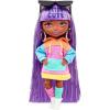 imageBarbie Extra Minis Doll ampamp Accessories with Purple ampamp Silver Hair Wearing ColorBlock Hoodie Dress ampamp Boots 55inch