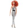 imageBarbie Looks Doll Collectible and Posable with Curly Red Hair Original Body Type and Metallic Jumpsuit