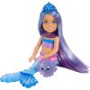 imageBarbie Mermaid Power Chelsea Small Doll with Blue ampamp Purple Hair 2 Ocean Pets ampamp Treasure Chest Accessory