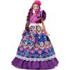 imageBarbie Signature Doll 2022 Dia De Muertos Collectible Traditional Ruffled Dress with Flower Crown ampamp Calavera Face Paint