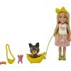 imageBarbie Chelsea Doll ampamp Accessories Brunette Doll with Removable SprinklePrint Skirt Kitten Pet Bed ampamp MoreMulticolor