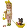 imageBarbie Chelsea Doll ampamp Accessories Brunette Doll with Removable SprinklePrint Skirt Kitten Pet Bed ampamp MoreMulticolor