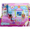 imageBarbie Club Chelsea School Playset with Blonde Small Doll ampamp Classroom Accessories Flipping Blackboard Cafeteria Desks ampamp MoreClassroom playset