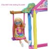 imageBarbie Club Chelsea School Playset with Blonde Small Doll ampamp Classroom Accessories Flipping Blackboard Cafeteria Desks ampamp MoreClassroom playset