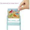 imageBarbie Club Chelsea School Playset with Blonde Small Doll ampamp Classroom Accessories Flipping Blackboard Cafeteria Desks ampamp MoreClassroom playset