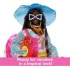imageBarbie Extra Fly Doll with BeachThemed Travel Clothes ampamp Accessories Tropical Coverup with Oversized Hat ampamp BagBeach