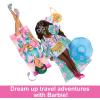 imageBarbie Extra Fly Doll with BeachThemed Travel Clothes ampamp Accessories Tropical Coverup with Oversized Hat ampamp BagKen
