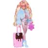 imageBarbie Extra Fly Doll with BeachThemed Travel Clothes ampamp Accessories Tropical Coverup with Oversized Hat ampamp BagSnow