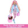 imageBarbie Extra Fly Doll with BeachThemed Travel Clothes ampamp Accessories Tropical Coverup with Oversized Hat ampamp BagSnow