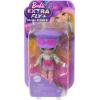 imageBarbie Extra Mini Minis Travel Doll with Pink ampamp Blonde Hair Fringe Top Pastel Mini Skit ampamp DesertThemed AccessoriesDesert