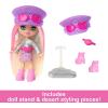 imageBarbie Extra Mini Minis Travel Doll with Pink ampamp Blonde Hair Fringe Top Pastel Mini Skit ampamp DesertThemed AccessoriesDesert