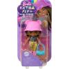 imageBarbie Extra Mini Minis Travel Doll with Pink ampamp Blonde Hair Fringe Top Pastel Mini Skit ampamp DesertThemed AccessoriesSafari
