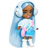 imageBarbie Extra Mini Minis Travel Doll with Pink ampamp Blonde Hair Fringe Top Pastel Mini Skit ampamp DesertThemed AccessoriesSnow