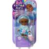 imageBarbie Extra Mini Minis Travel Doll with Pink ampamp Blonde Hair Fringe Top Pastel Mini Skit ampamp DesertThemed AccessoriesSnow