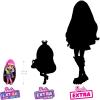 imageBarbie Extra Mini Minis with BlueStreaked Black Ponytail Wearing Rainbow Dress ampamp Accessories ampamp Stand 325inch325 inch Pack of 1