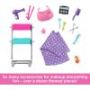 imageBarbie Onset Stylist Doll ampamp 14 Accessories Brooklyn Doll with Garment Rack Top Fashion Pieces Puppy ampamp MoreBlonde