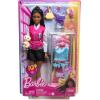 imageBarbie Onset Stylist Doll ampamp 14 Accessories Brooklyn Doll with Garment Rack Top Fashion Pieces Puppy ampamp MoreBrunette