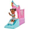 imageBarbie Skipper Babysitters Inc Playset with Skipper Doll Toddler Small Doll Working Bounce House Swing ampamp Accessories
