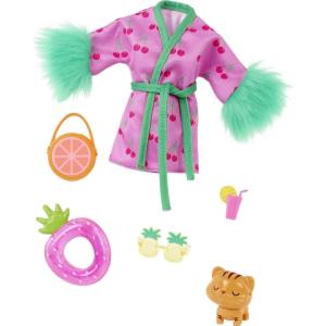 imageBarbie Extra Pet ampamp Fashion Pack with 6 Pieces Including Pet Kitten Pet Accessories ampamp Fashion Pieces Doll