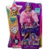 imageBarbie Extra Doll ampamp Accessories with Long Periwinkle Hair Teddy BearPrint Denim Jacket Matching Shorts ampamp Pet PuppyPeriwinkle Hair Denim Jacket