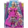 imageBarbie Extra Fancy Fashion Doll ampamp Accessories with ExtraLong Blond Hair ampamp Blue Eyes Pink Glossy Gown ampamp Pet PuppyBlonde Pink Glossy