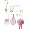 imageBarbie Extra Fancy Fashion Doll ampamp Accessories with ExtraLong Blond Hair ampamp Blue Eyes Pink Glossy Gown ampamp Pet PuppyBlonde Pink Glossy