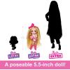 imageBarbie Extra Fly Minis Travel Doll Safari Look with Super Long Brunette Hair in AnimalPrint Outfit ampamp Accessories 55inch