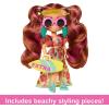 imageBarbie Extra Fly Minis Travel Doll Snowy Look with Icy Blue Highlights in Pastel Sweater Dress ampamp AccessoriesBeach