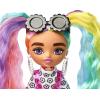 imageBarbie Extra Minis Doll 6 Wearing Flower Print Dress with Rainbow Hair Doll Stand ampamp Accessories Including Sunglasses ampamp Purse 55inch