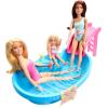 imageBarbie Doll ampamp Pool Playset Blonde in Tropical Pink OnePiece Swimsuit with Pool Slide Towel ampamp Drink AccessoriesBlonde in Tropical Pink