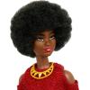 imageBarbie Fashionistas Doll 223 with Blonde Wavy Hair Totally HairInspired Dress ampamp Accessories 65th Anniversary Collectible ToyRed Knit Dress