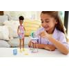 imageBarbie Skipper Doll ampamp Playset with Accessories Babysitting Set Themed to Mealtime ColorChange Toy PlayBrunette