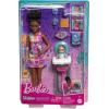 imageBarbie Skipper Doll ampamp Playset with Accessories Babysitting Set Themed to Mealtime ColorChange Toy PlayBrunette
