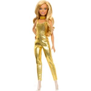 imageBarbie Fashionistas Doll 223 with Blonde Wavy Hair Totally HairInspired Dress ampamp Accessories 65th Anniversary Collectible ToyGolden Dreams