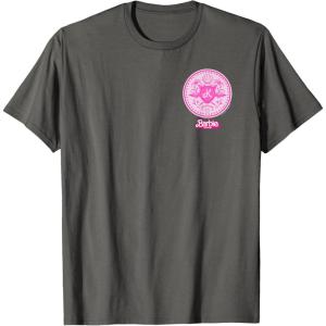 imageBarbie The Movie  Ken Flamingo Badge TShirtAsphalt Grey
