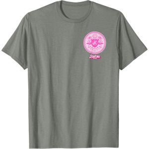 imageBarbie The Movie  Ken Flamingo Badge TShirtOlive Heather
